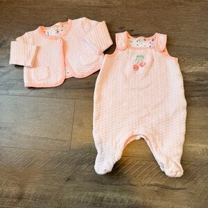 Du Pareil Au Même Cherry Quilted Set